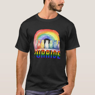 Happy Purride Cats Kitten Gay Pride LGBTQ Transgen T-Shirt