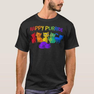 Happy Purride Cats LGBTQ Pride Gift T-Shirt