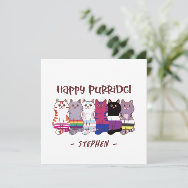 Happy Purride – LGBTQ Pride Cats (Standing Front)