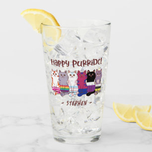 Happy Purride – LGBTQ Pride Cats Glass