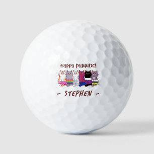 Happy Purride – LGBTQ Pride Cats Golf Balls