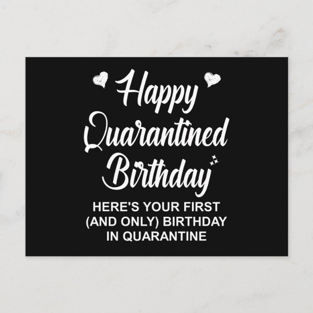 Happy Quarantined Birthday Postcard (Front)