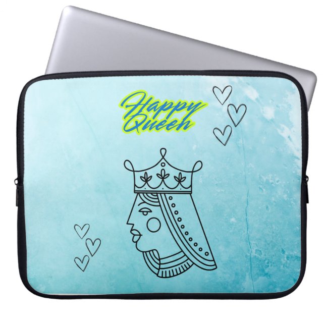 Happy queen  laptop sleeve (Front)