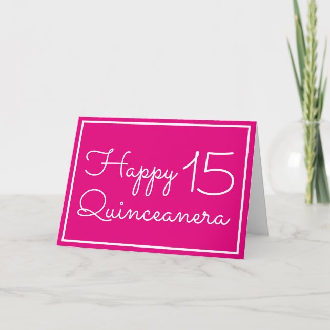 Happy Quinceanera Card (Front)
