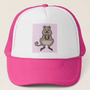 Happy QUOKKA -Animal lover - Australia - Pink Trucker Hat
