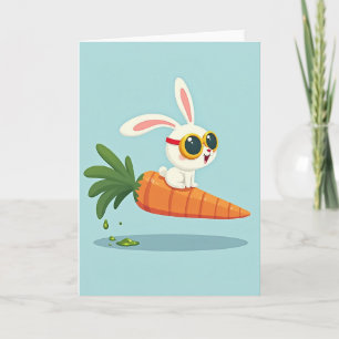 Happy Rabbit Carrot Ride Card