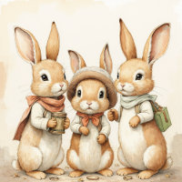 Happy Rabbits 