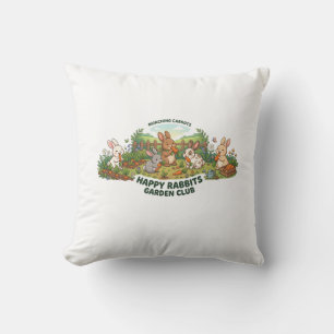 Happy Rabbits Garden Club T-Shirt – Cute Cartoon Cushion
