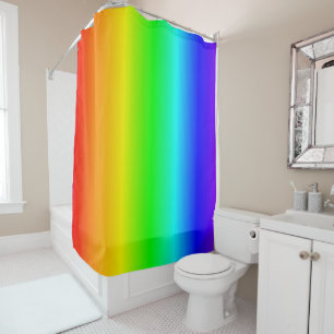 Happy Rainbow Colours Gradient Bright Shower Curtain