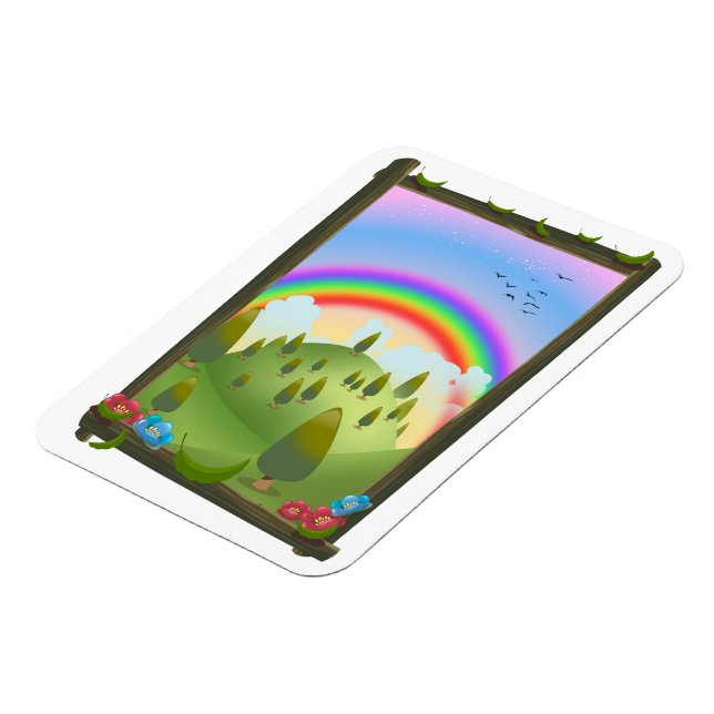 Happy Rainbow Landscape Magnet (Left Side)