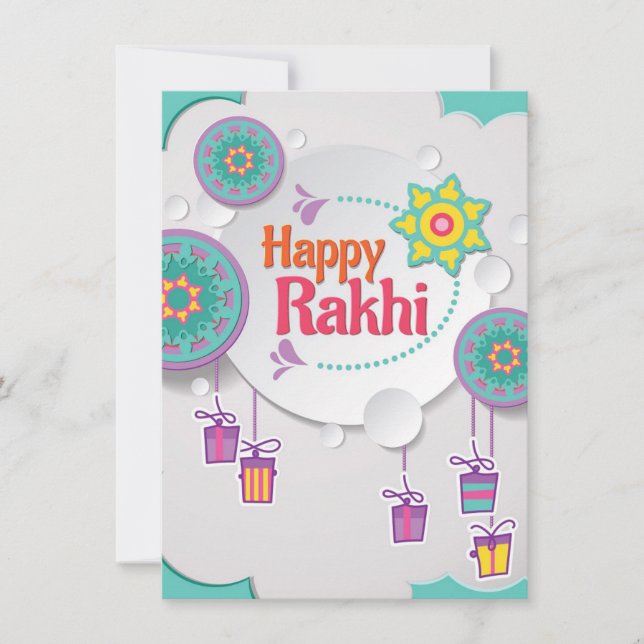 Happy Rakhi Card for Brother (Front)