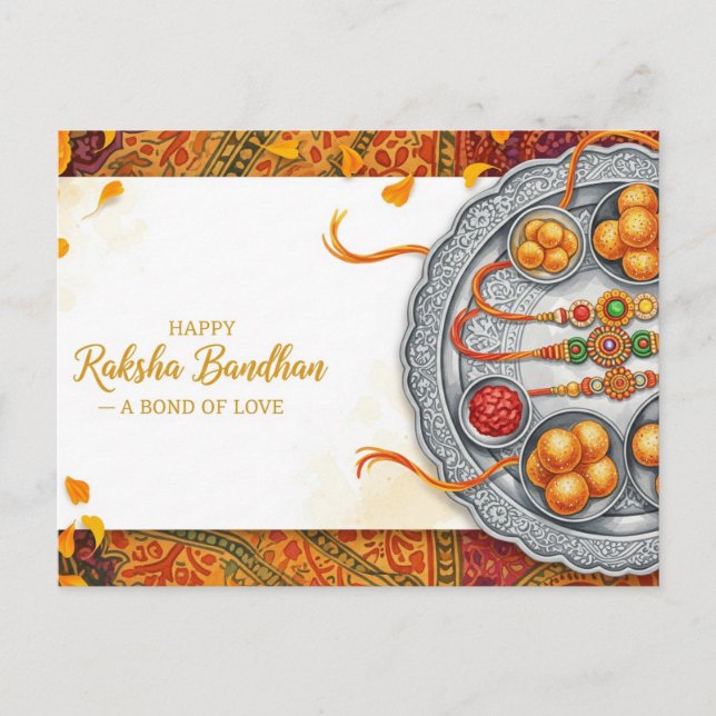 Happy Rakhi, Raksha Bandhan Postcard (Front)