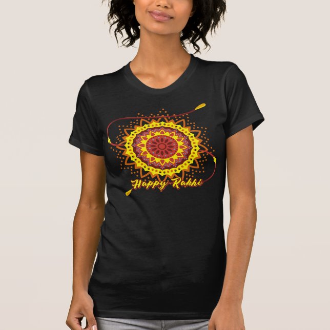 Happy Rakhi, yellow T-Shirt (Front)