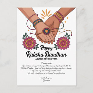 Happy Raksha Bandhan poste Card