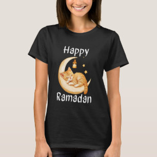 Happy Ramadan Eid Mubarak Kareem Cute Cat for Kids T-Shirt