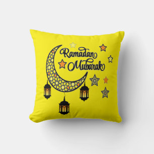 Happy Ramadan Kareem And Eid Mubarak 2024  Cushion