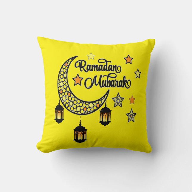 Happy Ramadan Kareem And Eid Mubarak 2024  Cushion (Front)