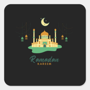 Happy Ramadan Kareem And Eid Mubarak 2026 Square Sticker