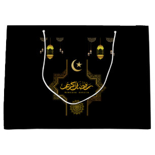 Happy Ramadan Kareem -Eid Mubarak Wishes Holiday Large Gift Bag