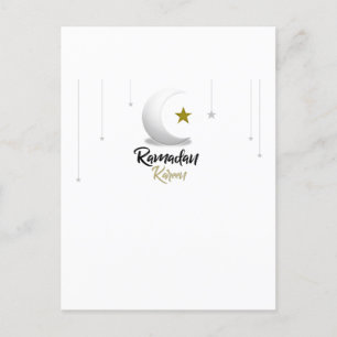 Happy Ramadan Kareem Elegant Islamic Crescent Gift Postcard