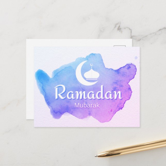 Happy Ramadan Mubarak  Postcard (Front/Back In Situ)