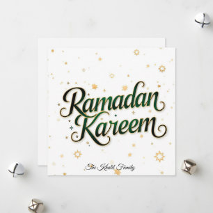 Happy Ramadan Mubarak Ramadan Kareem Gold Muslim Holiday Card