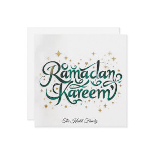 Happy Ramadan Mubarak Ramadan Kareem Gold Muslim Holiday Card