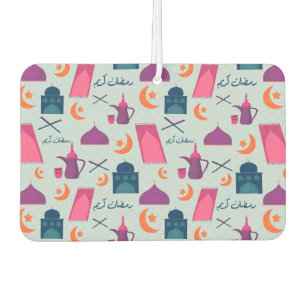 Happy Ramadan Pattern Car Air Freshener