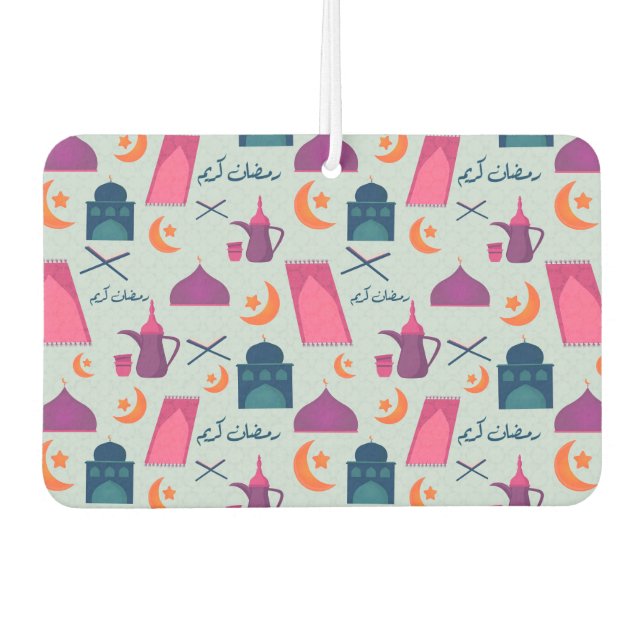 Happy Ramadan Pattern Car Air Freshener (Front)