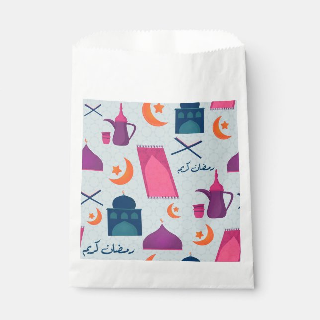 Happy Ramadan Pattern Favour Bags (Front)
