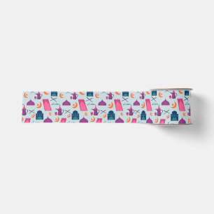 Happy Ramadan Pattern Grosgrain Ribbon