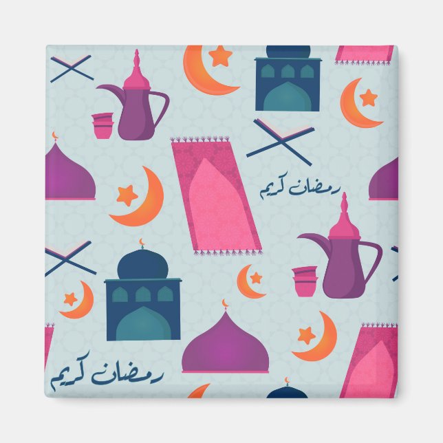 Happy Ramadan Pattern Magnet (Front)