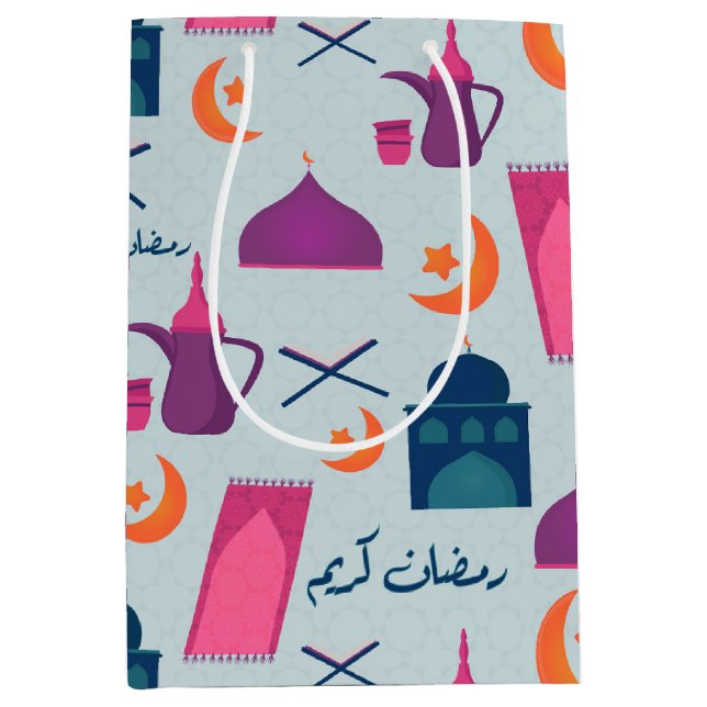 Happy Ramadan Pattern Medium Gift Bag (Front)