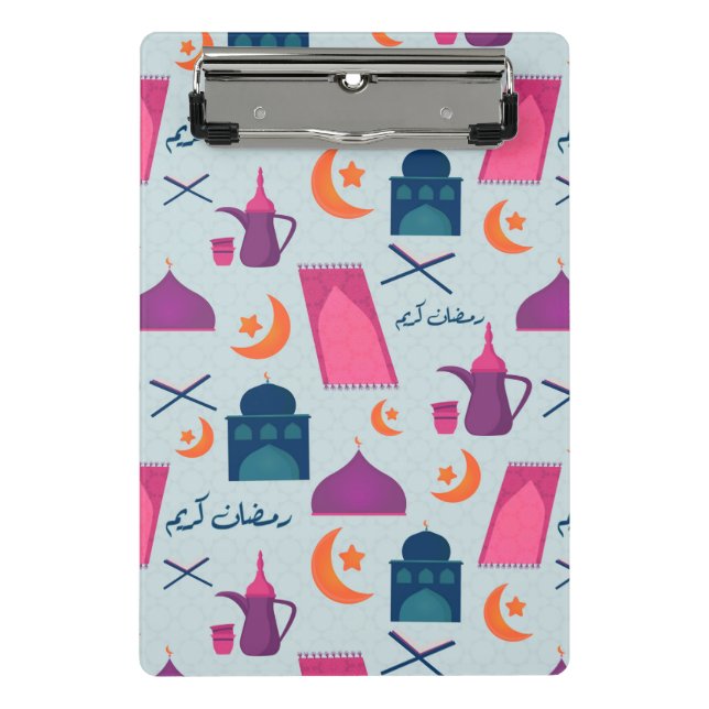 Happy Ramadan Pattern Mini Clipboard (Front)