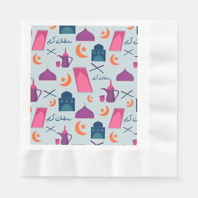 Happy Ramadan Pattern Napkin (Front)