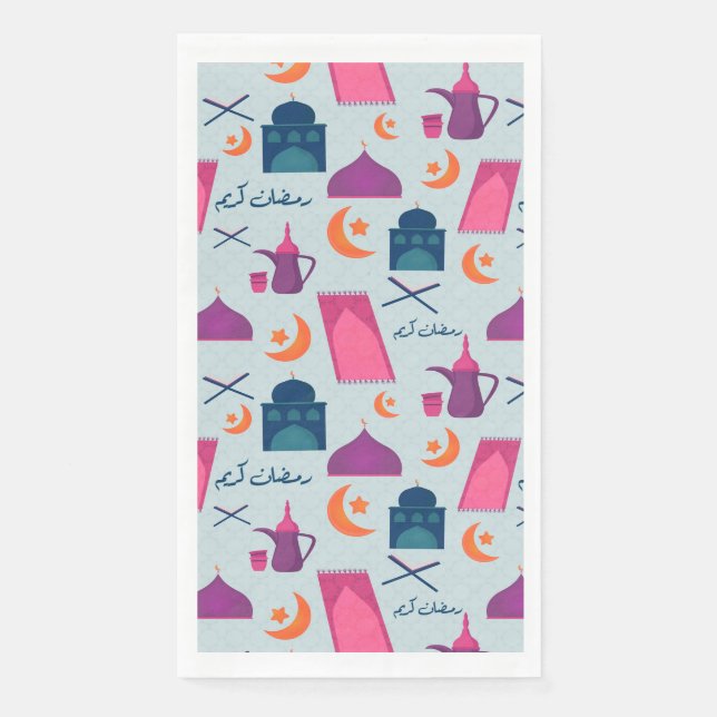 Happy Ramadan Pattern Napkin (Front)
