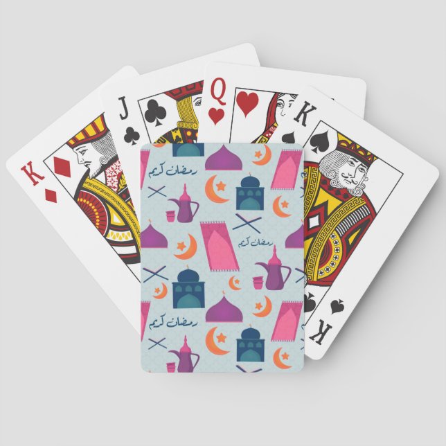 Happy Ramadan Pattern Playing Cards (Back)