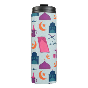 Happy Ramadan Pattern Thermal Tumbler