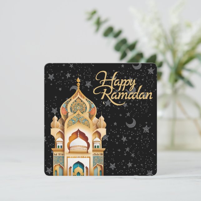 happy Ramadan Thank You Card (Standing Front)
