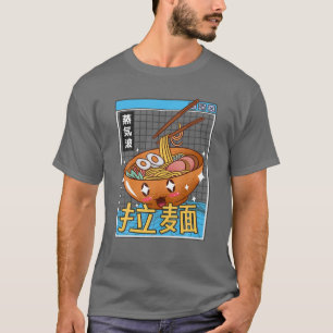 Happy Ramen Bowl Digital Japan Style Otaku Anime V T-Shirt
