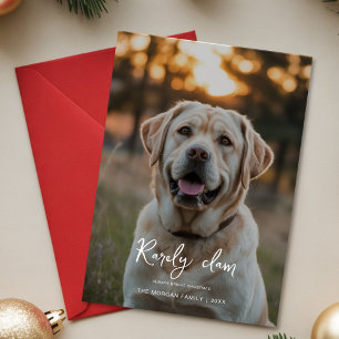 Happy Rarely Christmas Joyful Dog    Pet card 
