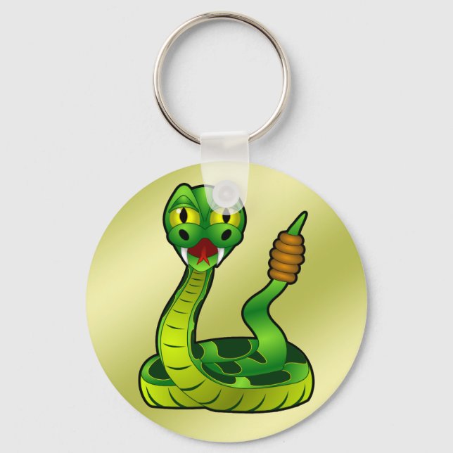 Happy rattlesnake key ring (Front)