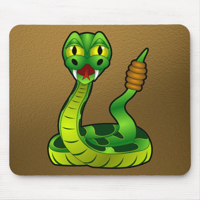 Happy rattlesnake mouse pad (Front)