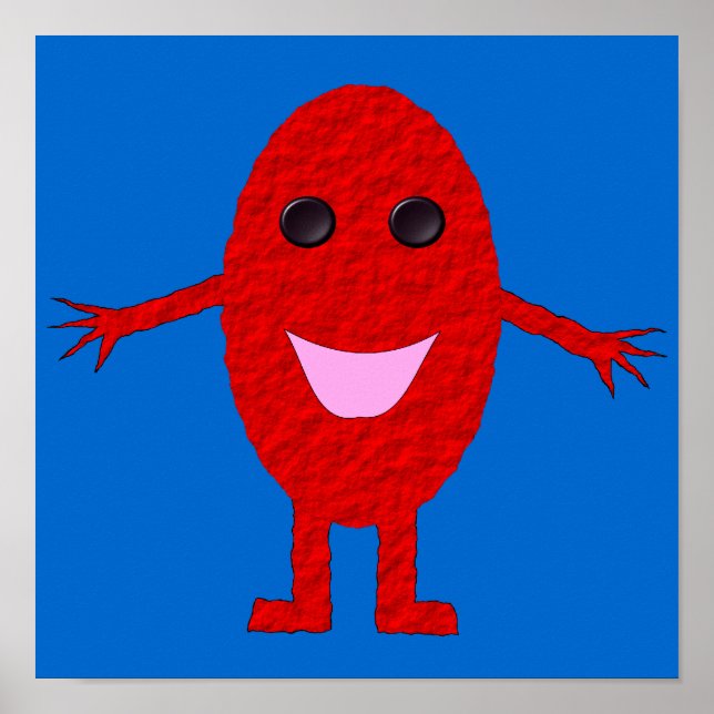 Happy Red Grape Poster (Front)