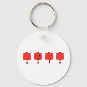 Happy Red Lanterns Key Ring