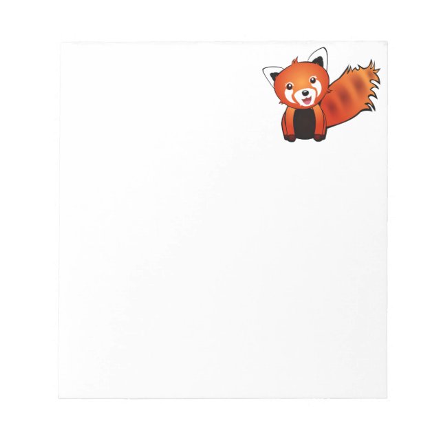 Happy Red Panda Notepad (Front)