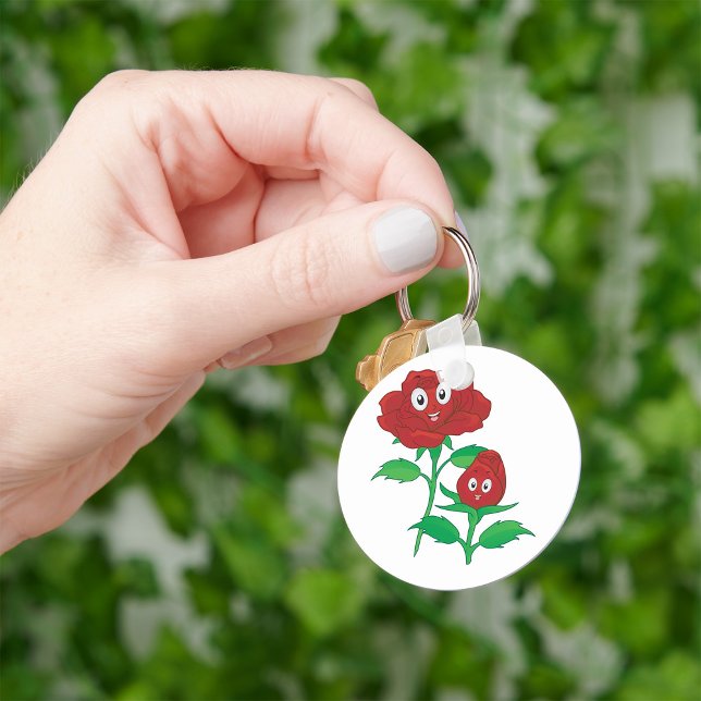 Happy Red Roses Key Ring (Creator Uploaded)