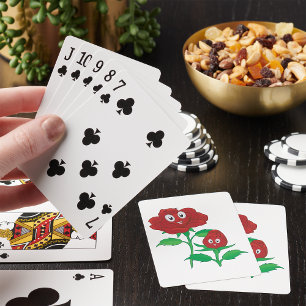 Happy Red Roses Playing Cards