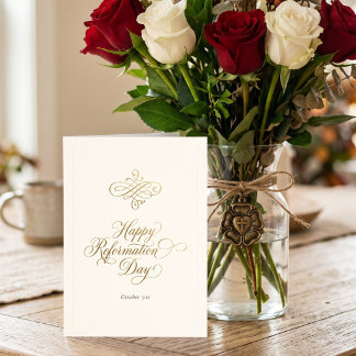 Happy Reformation Day Card, October 31st Holiday Card