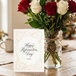 Happy Reformation Day Card, Reformation Sunday Holiday Card